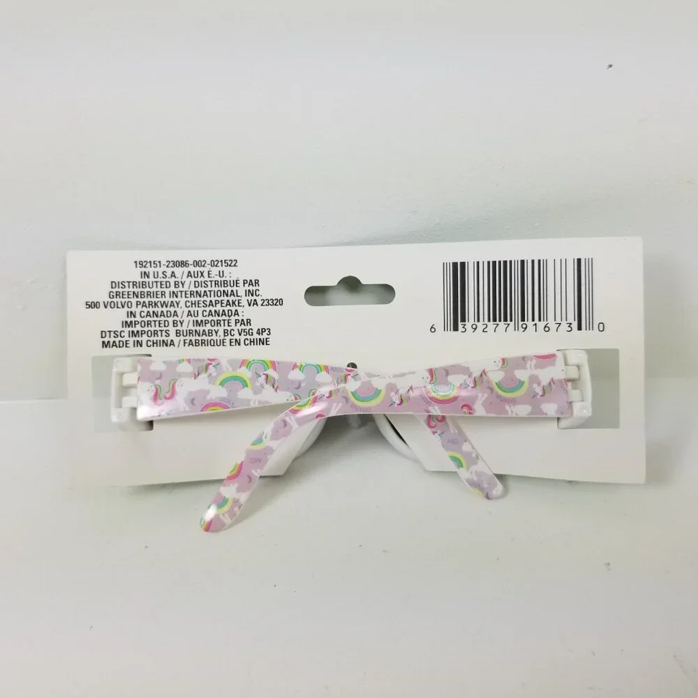Unicorn rainbow sunglasses for kids with UV protection